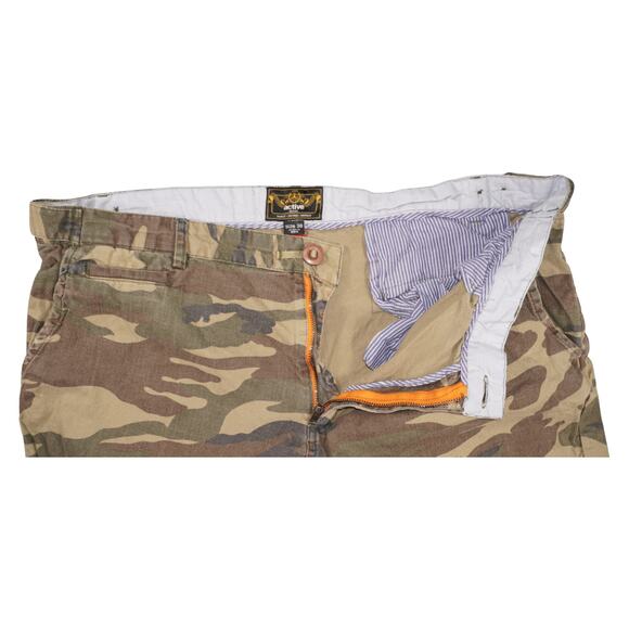 Active Brand Cargo Shorts Men’s 38 Camo Print Cotton Outdoor Utility - Picture 4 of 6